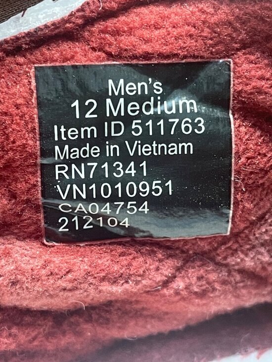 L.L.Bean Men’s Red Dark Earth Nylon Ultralight PrimaLoft Slip-On Shoes Size 12M main image 5